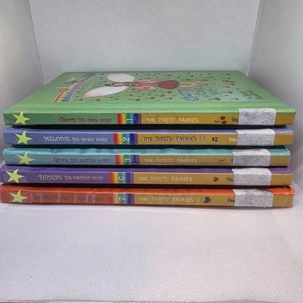 Rainbow Magic The Party Fairies By Daisy Meadows Books 1-2-3-6-7 Ex-Library